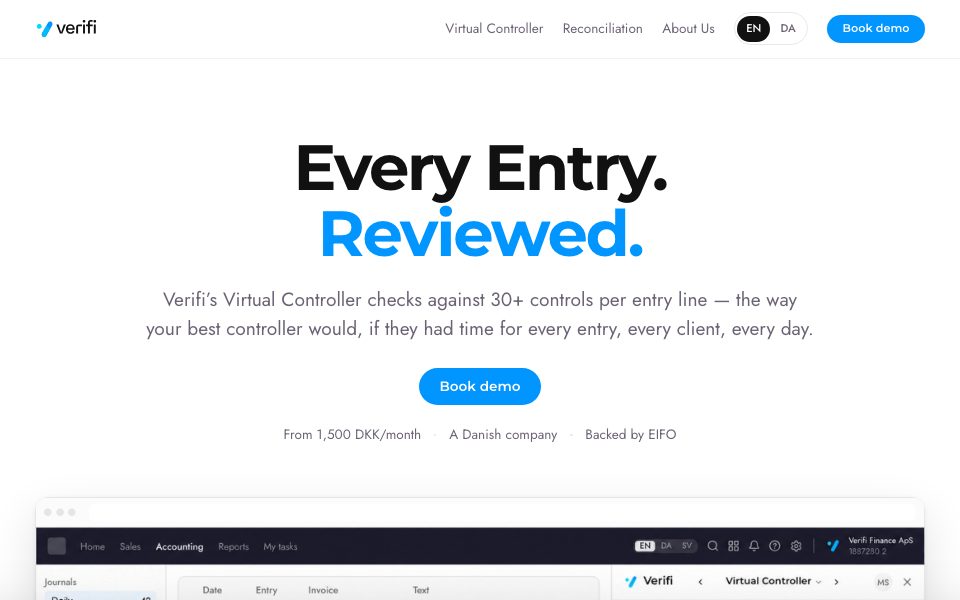 The Verifi website: Every entry. Reviewed.
